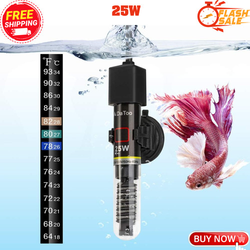 25w mini aquarium heater betta - mini,